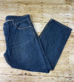 Levi 514 Men’s 42x30 Straight Jeans Black Label Button Pockets - Red Tab