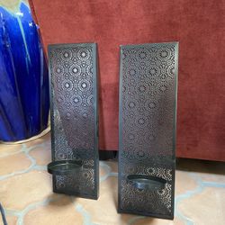 2 Wall Hanging Candle Holders