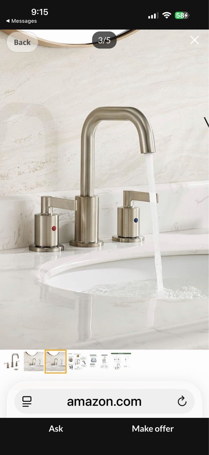 2 Handle 8 Inch Widespread Bathroom Sink Faucet with Pop-Up Drain F2