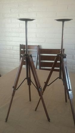 Two adjustable candle holders