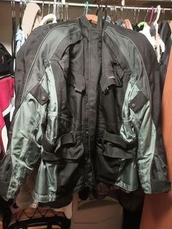 Black and silver winter riding jacket
