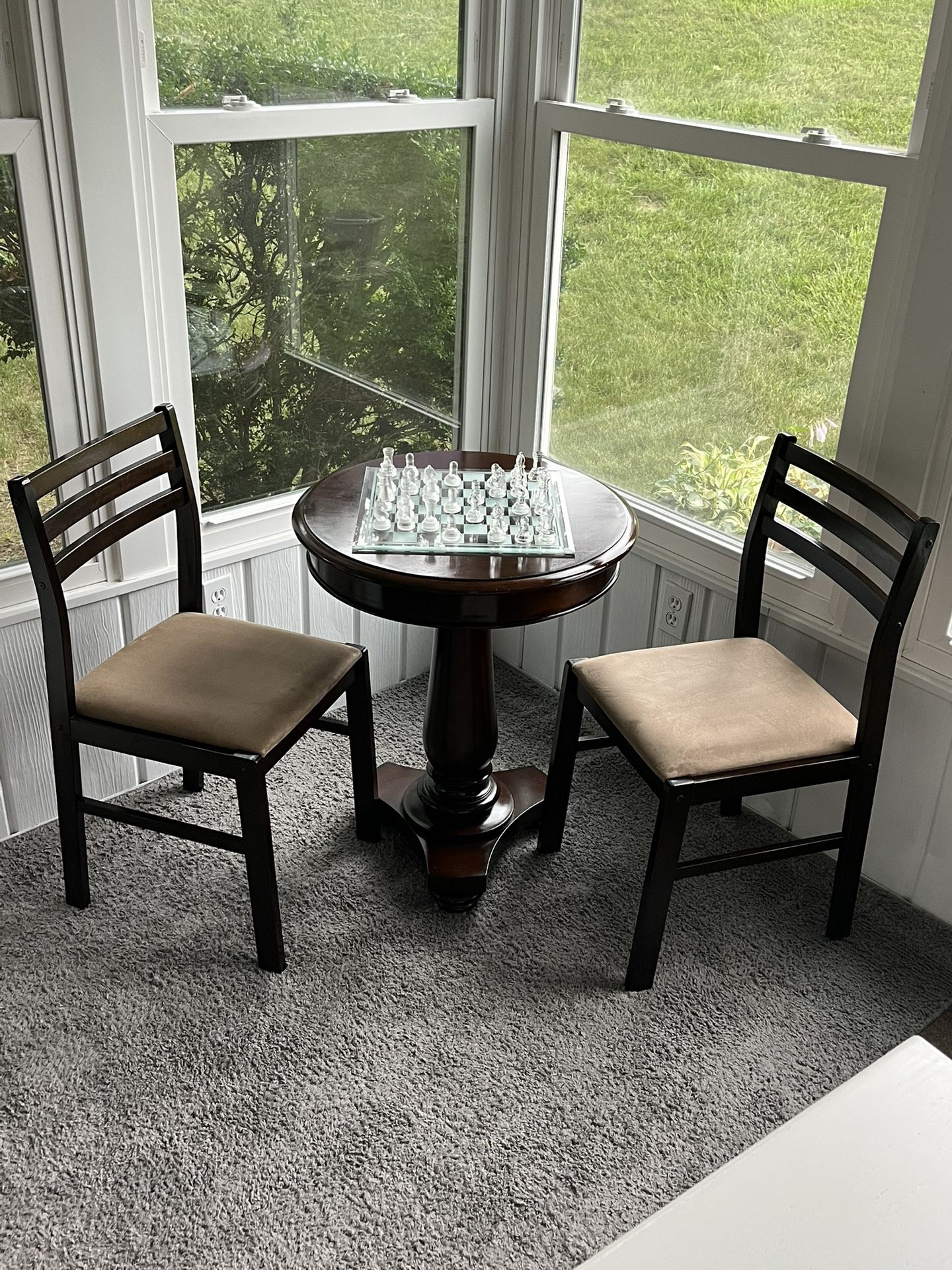 Mahogany Bistro Table Set