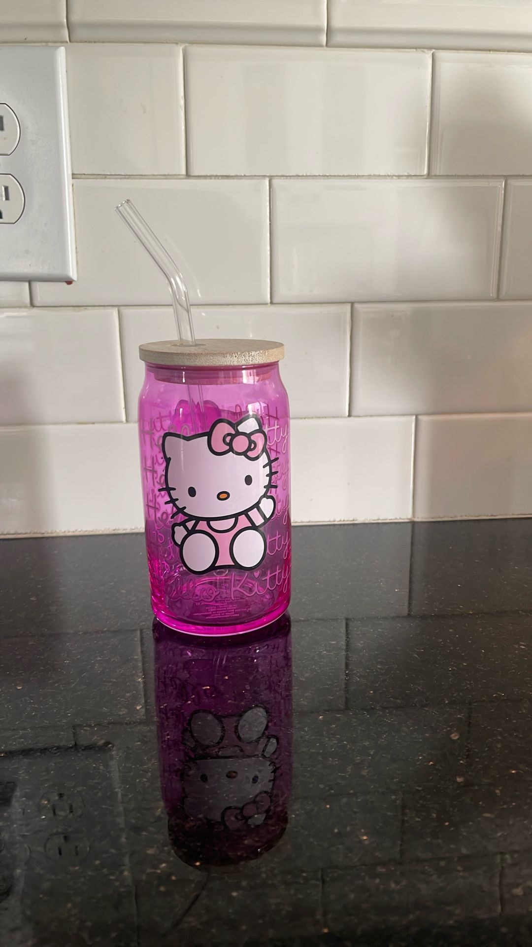Hello Kitty Drinking Glass