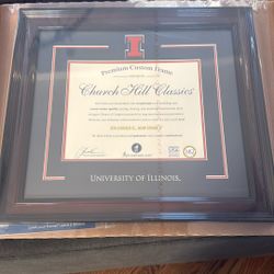 University of Illinois diploma frame