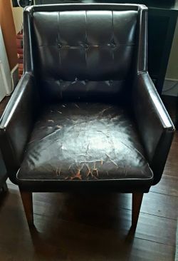 Stow and Davis Vintage 50's Leather Armchair