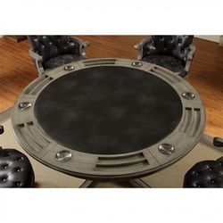 Yelena: Upscale 3 in 1 Game Table in Gray Finish ($39 Down) NO CREDIT CHECK FINANCING