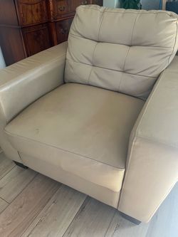 Faux Leather Accent Chair