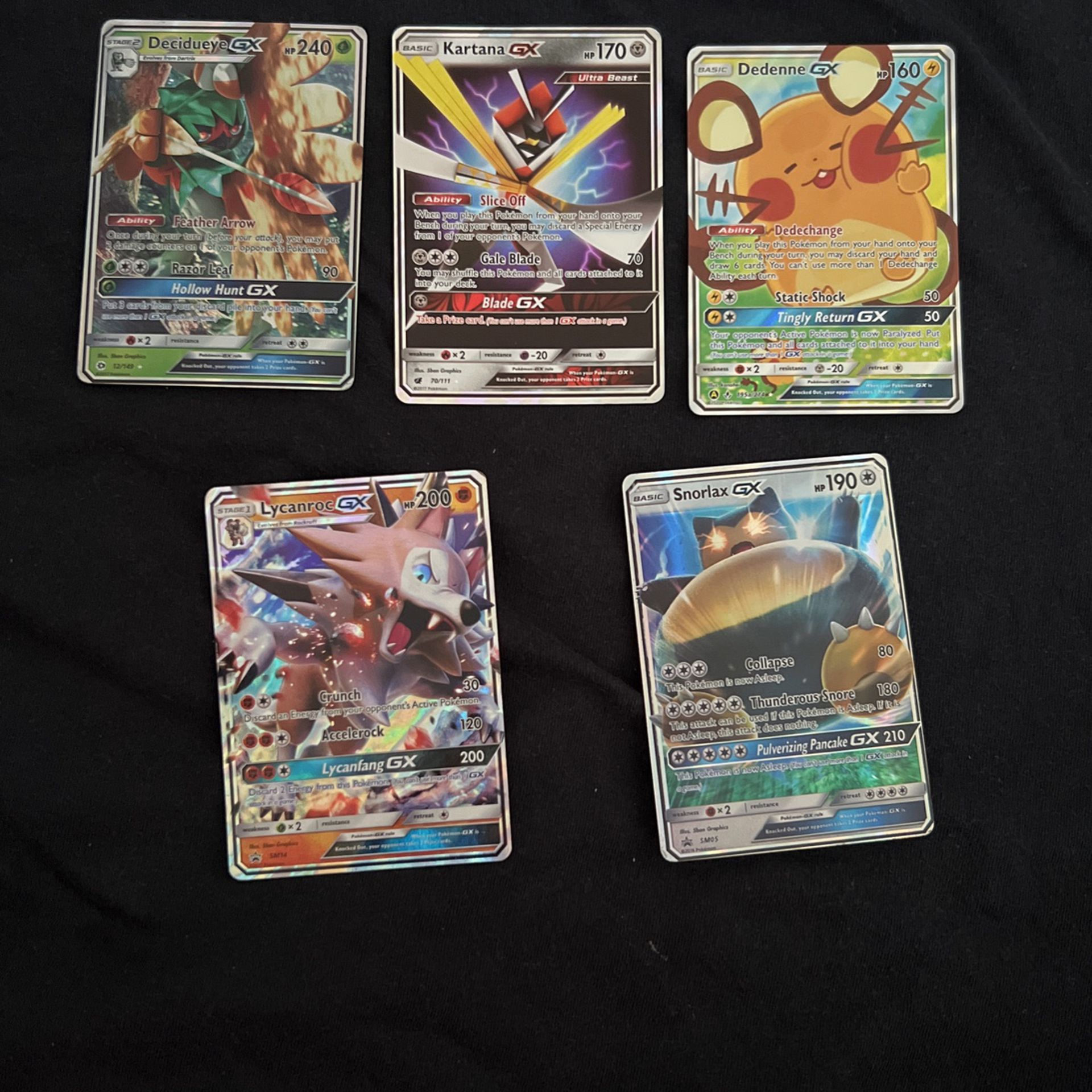 5 GX pokemon cards