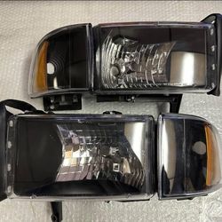 94-01 DODGE RAM HEADLIGHTS/FAROS/LIGHTS/CALAVERAS/LUCES