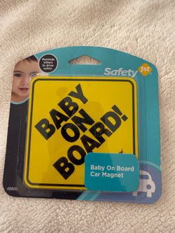 BABY ON BOARD CAR MAGNET NEW