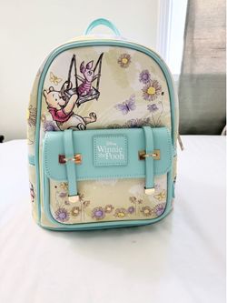 New Loungefly Winnie the Pooh Floral Mini Backpack
