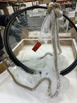 Iron Framed Mirror With Rope