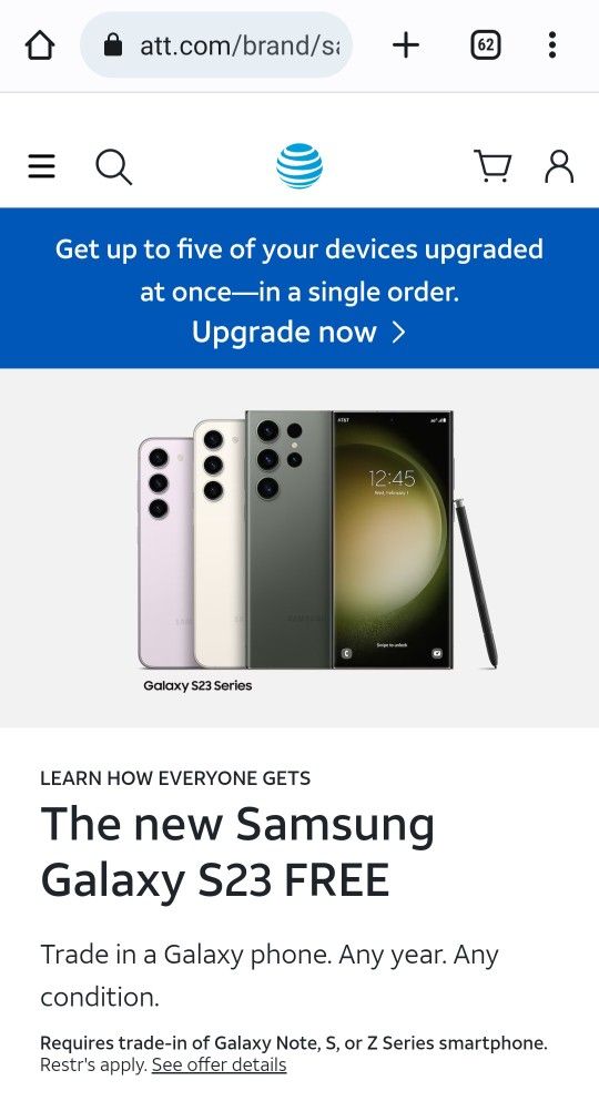 SAMSUNG GALAXY S8 FOR TRADE IN WITH S23