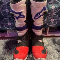 Alpinestars Tech 3 Red white and blue motocross boots Size 11