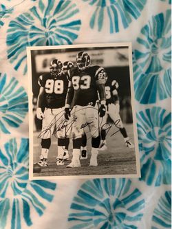 Rueben Davis Autographed Photo NFL Chargers Football