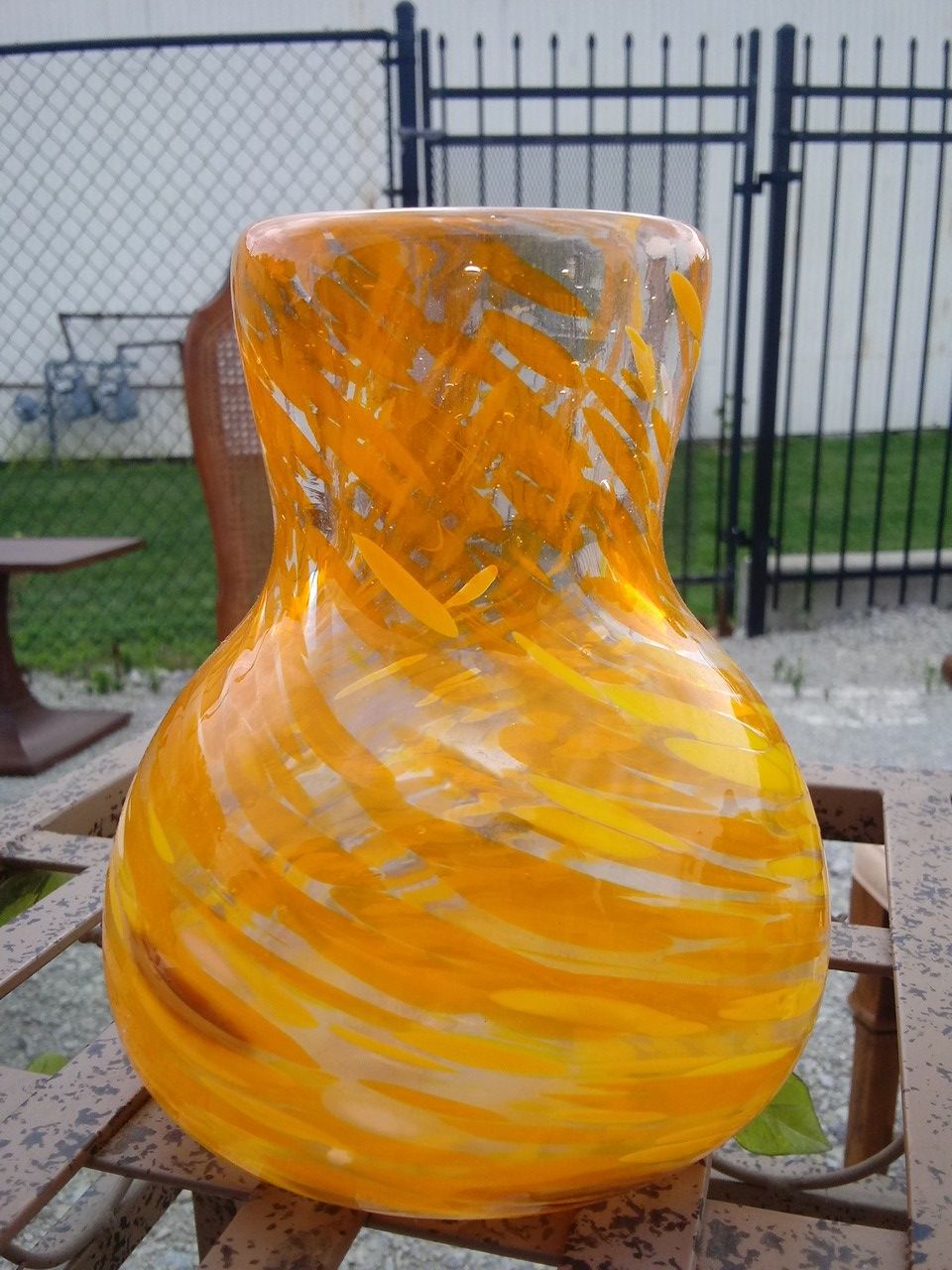 Blown glass vase