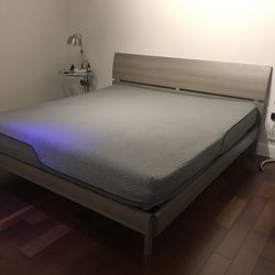 MODERN KING BED FRAME FROM SCAN DESIGN W/ KING MATTRESS