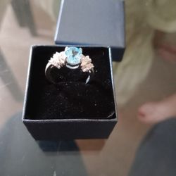 Faux Topaz And Diamond Ring Size8