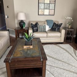 Lift Top Coffee Table And 2 Side Couch Tables