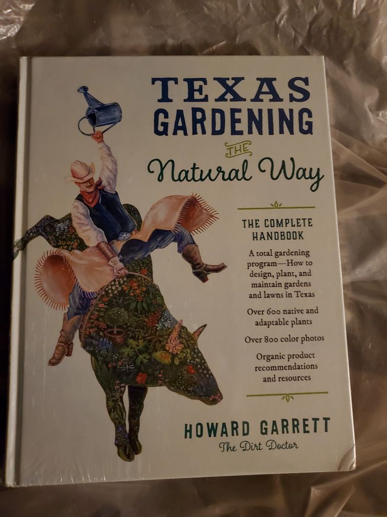"Texas Gardening the Natural Way" book Brand new, still in plastic - $20