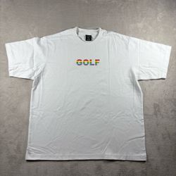 Golf Wang Rainbow Logo Men’s M T Shirt Tyler The Creator Odd Future Pride #11A