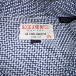 Rock & Roll denim button up tee 
