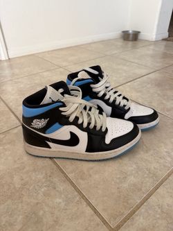 Nike Air Jordan 1 Mid Blue, Black & White – Size 8 –