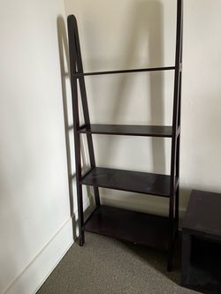 Dark brown ladder shelf