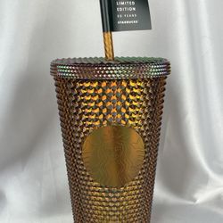 Starbucks 50th Anniversary Grande Honey Gold Studded