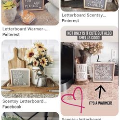 Scentsy Warmer Letter Board 