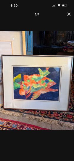 L . Quint water colors Fish 27 by 28