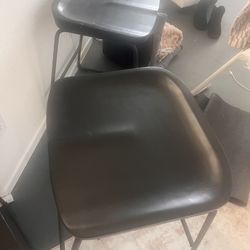 Pair Of Black Counter Height Stools 