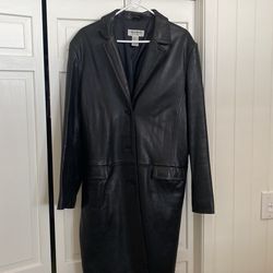 Leather Coat, Women’s XL, 