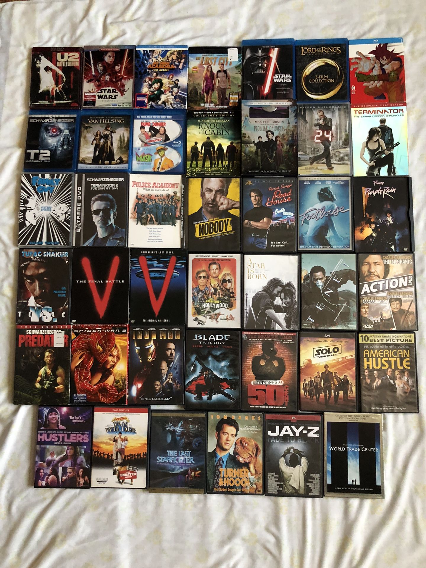DVD Few Blu Rays Mostly $2 Each,Last 2 Pics $5 Each Few Movies Have Some Scratches But Playable All For $70