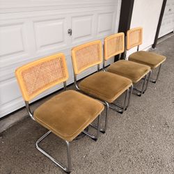 Cesca Velvet  Dinning Chairs x4 