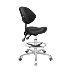 Ergonomic Rolling Swivel Saddle Stool with Wheels