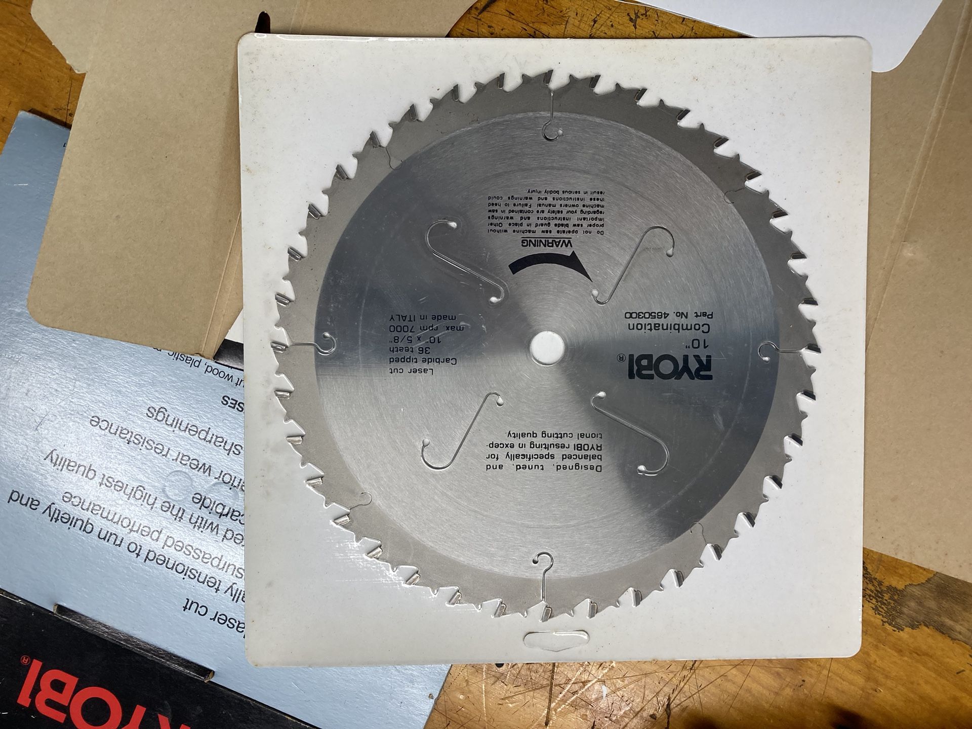 Two New Ryobi 10” Carbide Saw Blades