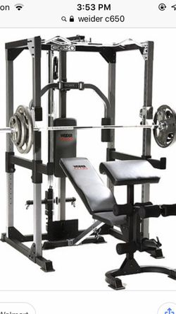 Weider c650 Olympic rack/cage with for Sale in Parker, CO - OfferUp