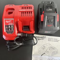 Milwaukee M18 REDLITHIUM FORGE HD12.0 Battery and Rapid Charger