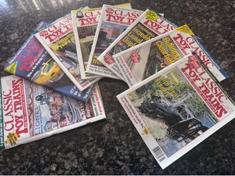 Vintage classic toy trains magazine lot