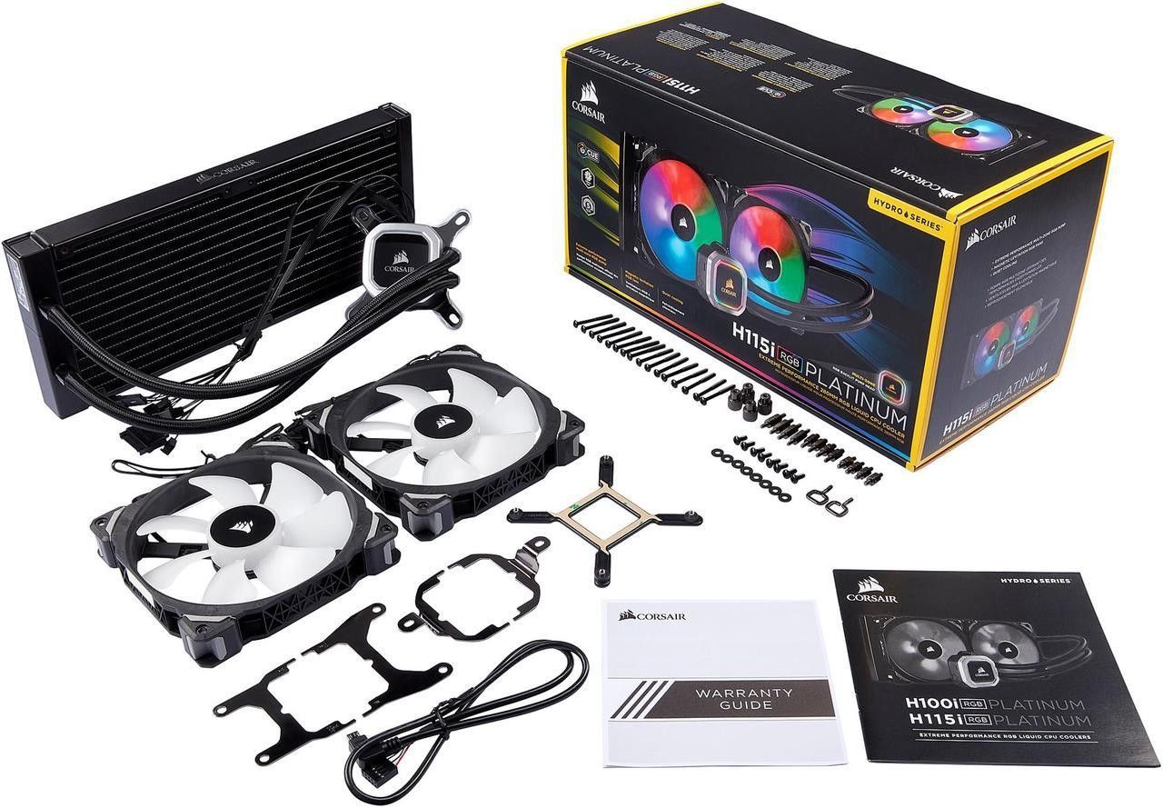CORSAIR Hydro Series, H115i RGB PLATINUM, 280mm. $60 firm