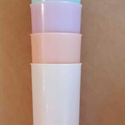 Vintage Tupperware Pastel Tumblers 16 Oz. Lot Of 5