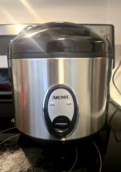 Aroma Rice Cooker — Stainless Steel, Cook & Warm