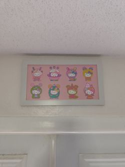 Hello Kitty Monster Framed Wall Art Print