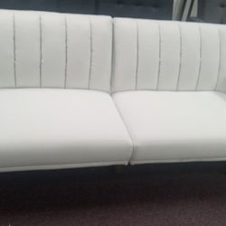 White Futon Sofa