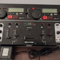 Ion Audio Pro Digital DJ CD Station Mixer CD Players Model iCD02

