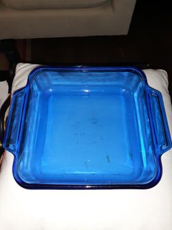 Blue Pyrex Baking Dish