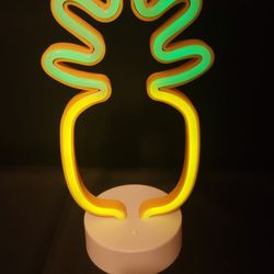 LED Neon Desktop Light - Brilliant Ideas Green Yellow Pineapple