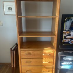 Wooden Entertainment Center/shelving Unit
