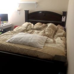 Regular Size Bed With Mattress & Box Spring 